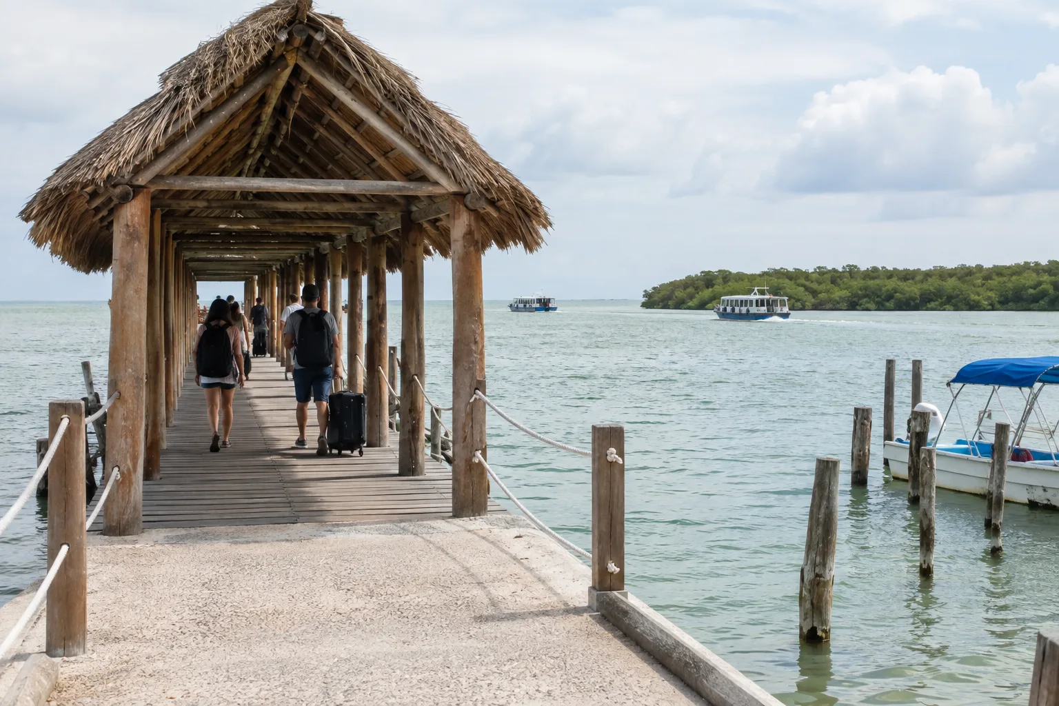 Transfer route to Holbox via Chiquilá